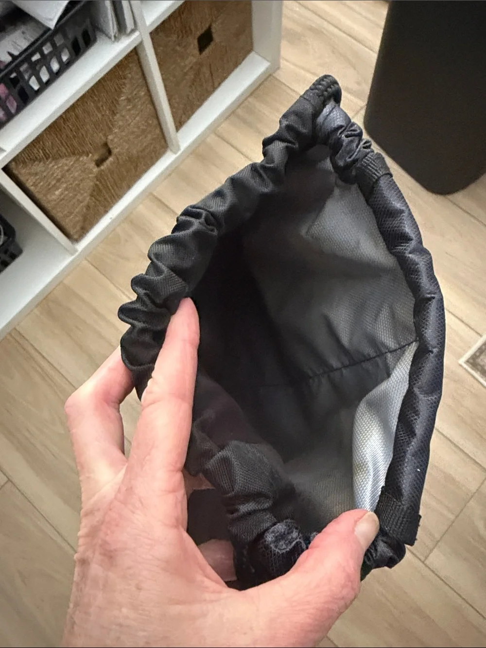 adidas Black Drawstring Backpack with Pink Accents